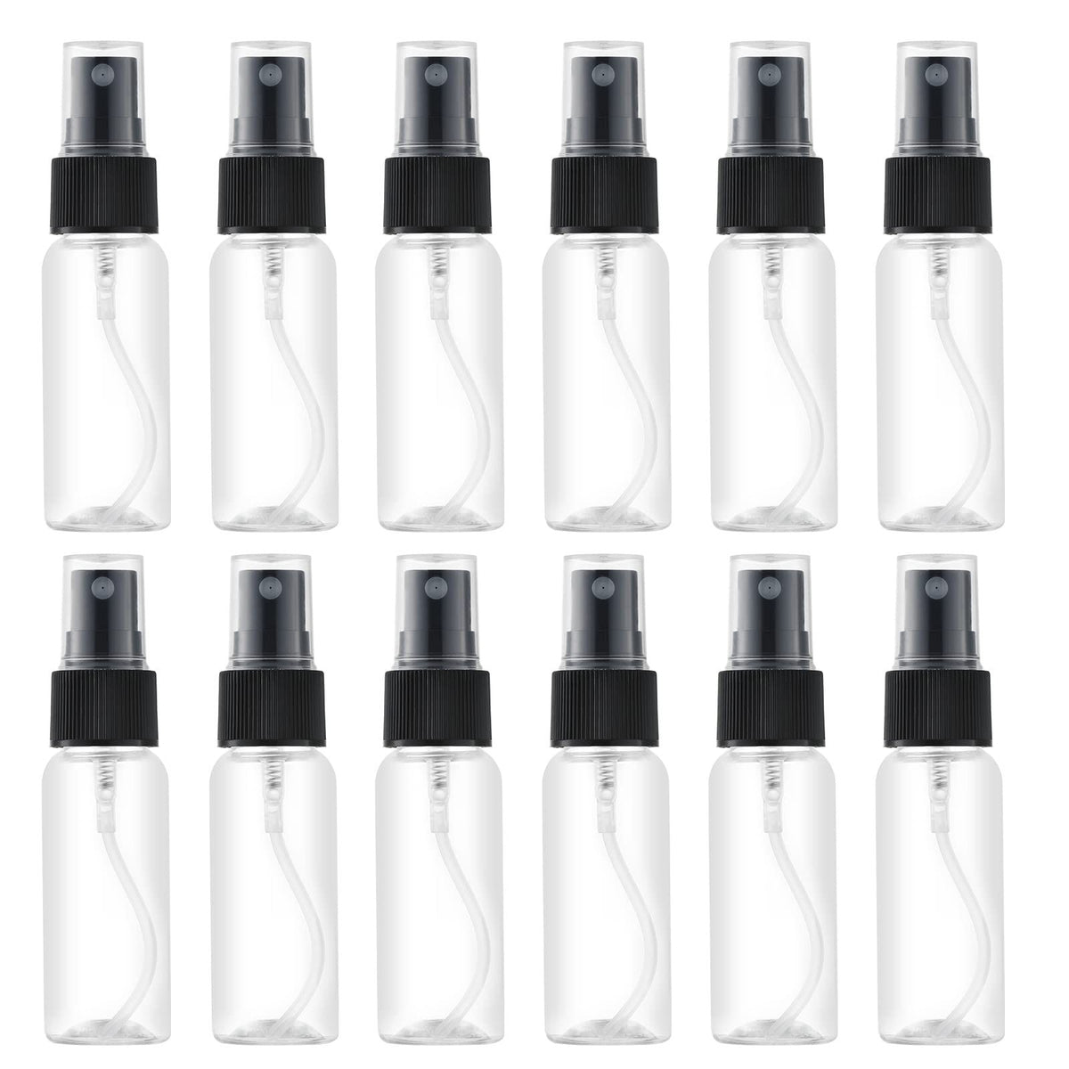 Mini Plastic Spray Bottles 1oz Travel Set - Clear, 12 Pack