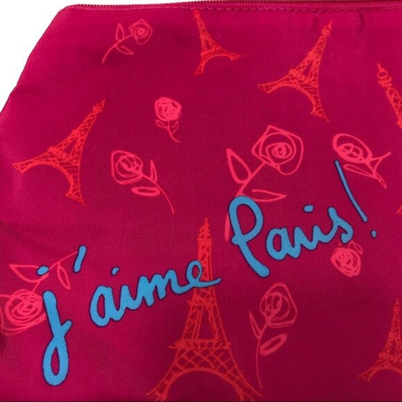 Lancôme J’aime Paris Pink Bag with Eiffel Tower & Roses - Cosmetic & Toiletry Bag