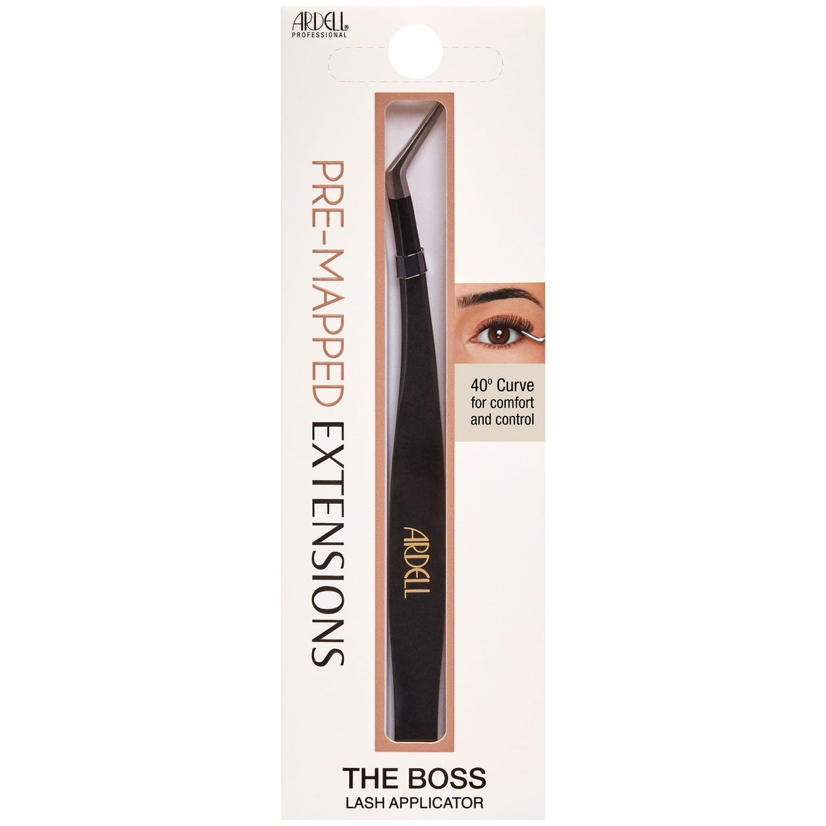 Eyelash Applicator Tool with 40° Curved Tip - Precision Lash Tool for Extensions