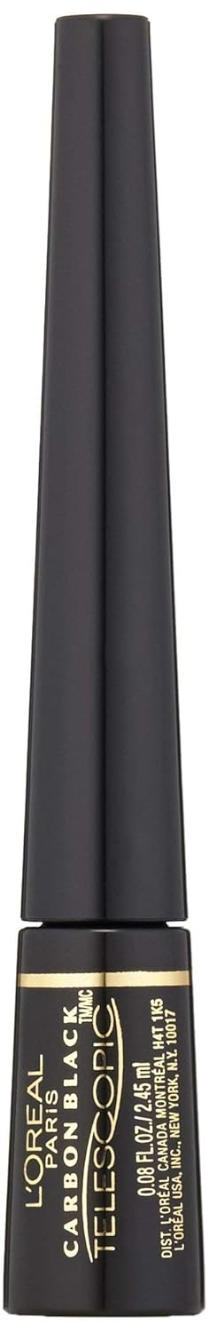 Liquid Eyeliner Pen - Carbon Black, Precise Felt Tip, Smudge-Proof, Long-Lasting 0.08 Oz