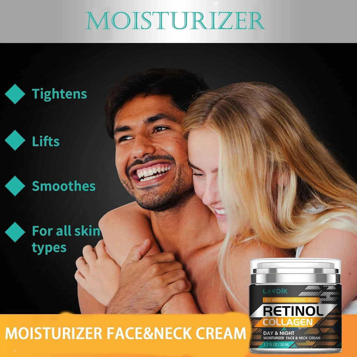 Anti-Aging Face Cream with Retinol Collagen for Wrinkle Reduction & Hydration