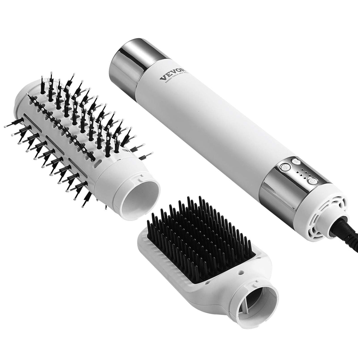 Hair Dryer Brush Ionic Hot Air Styler with 2 Brush Attachments for Quick Drying & Volumizing