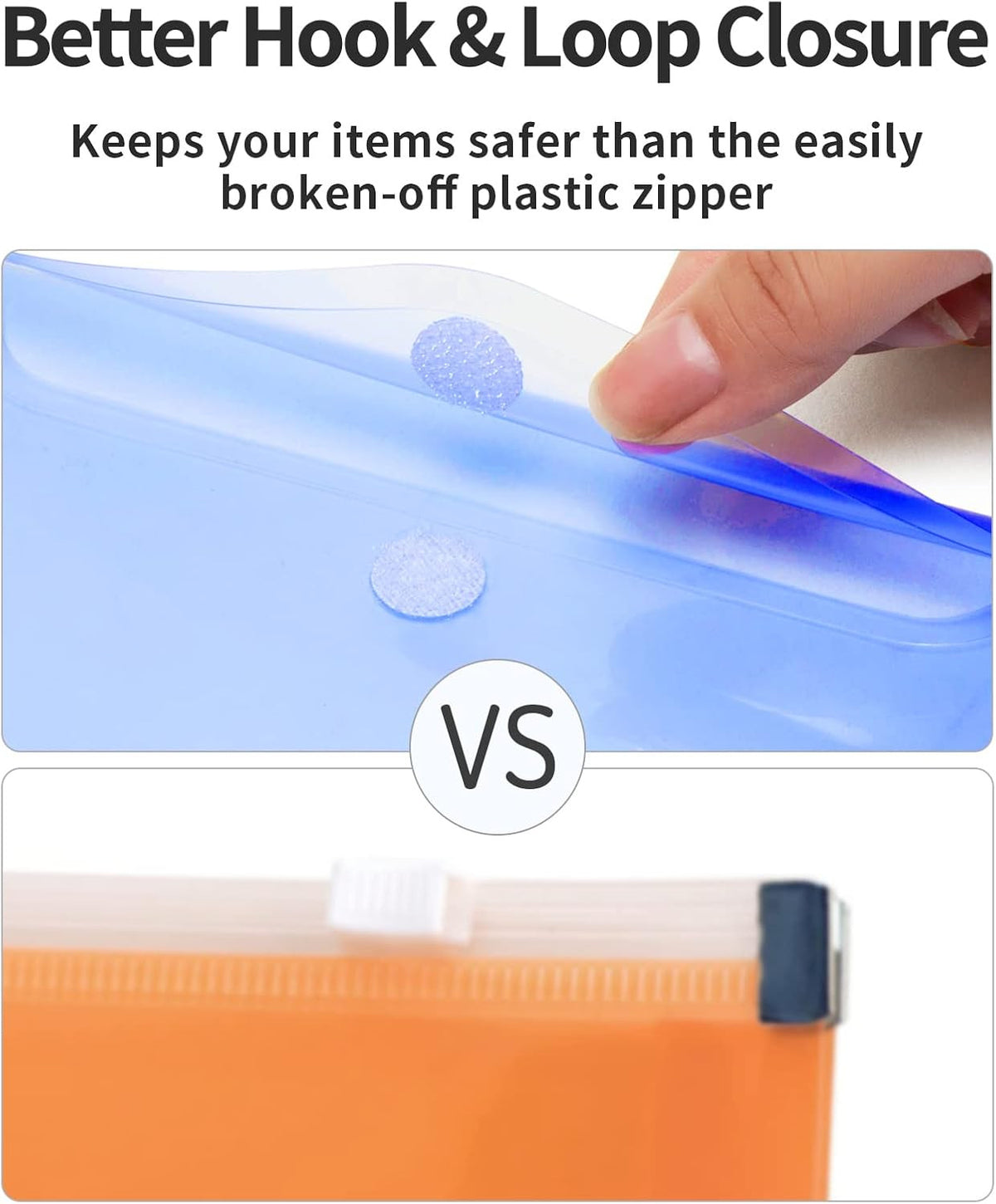 12 Pack Small Plastic Envelopes with Label Pockets - Office Organization