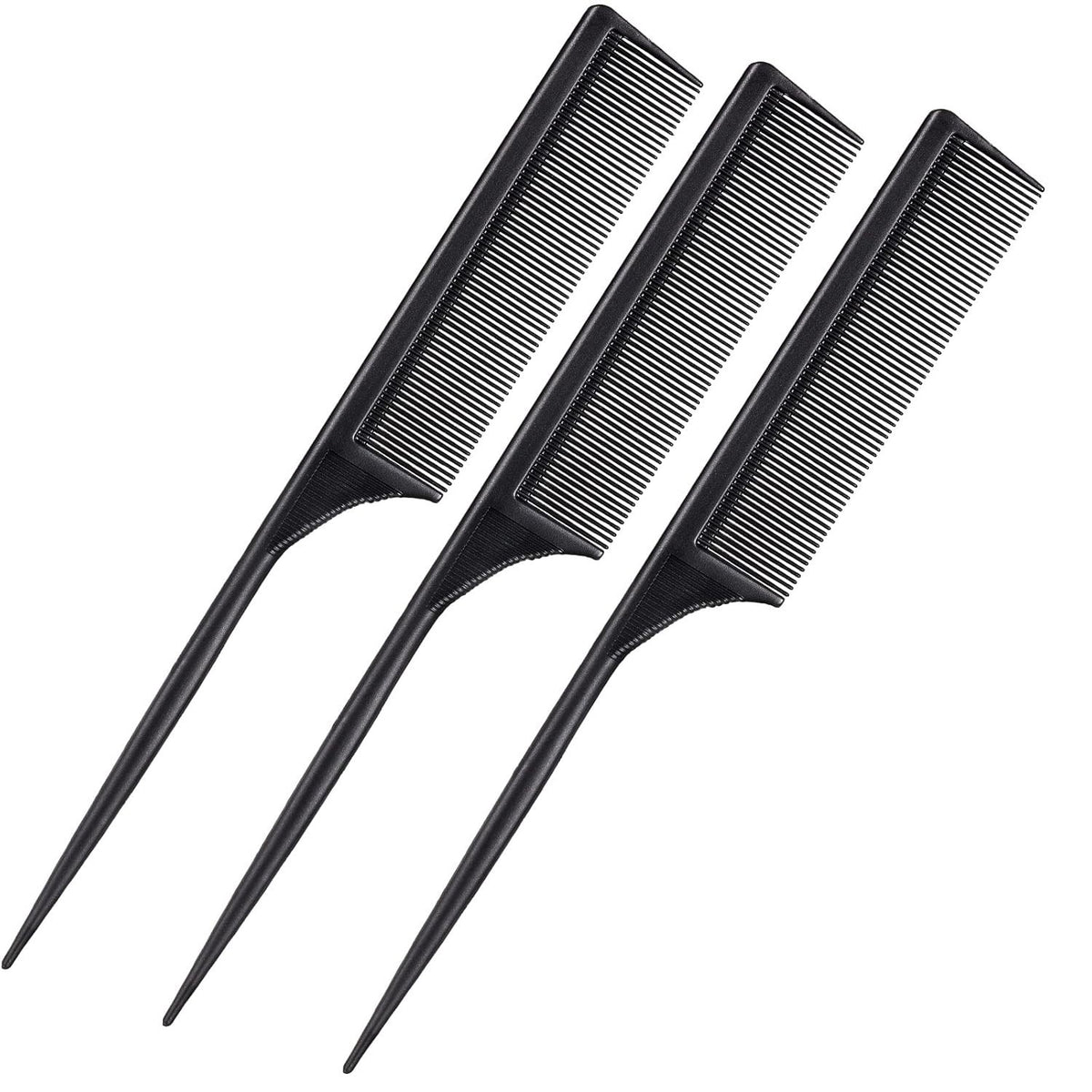Anti-Static Carbon Fiber Hair Combs Set for Volume & Styling - 3 Pieces
