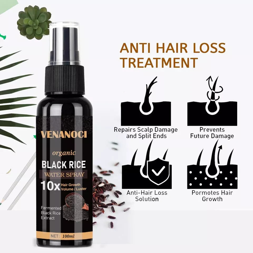 Venanoci Hair Growth Serum Rice Water Spray for Women & Men Treatment