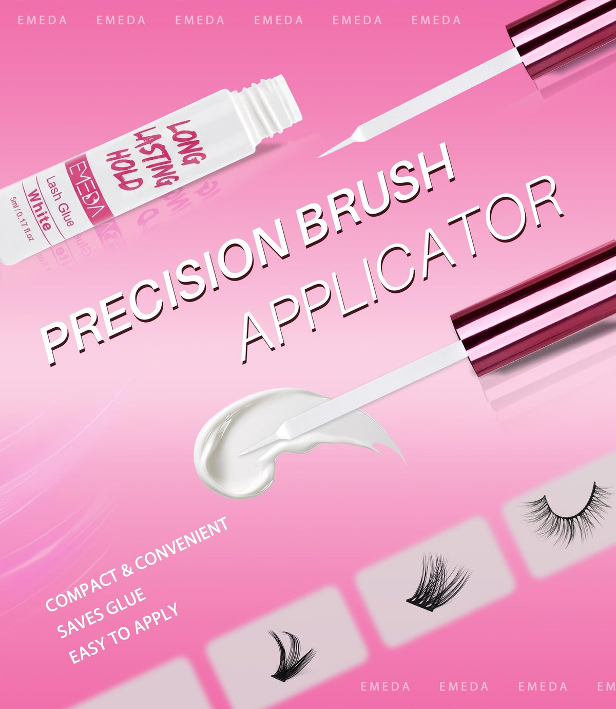 Strong Hold Waterproof Lash Glue - Hypoallergenic Eyelash Adhesive for 5 Day Wear