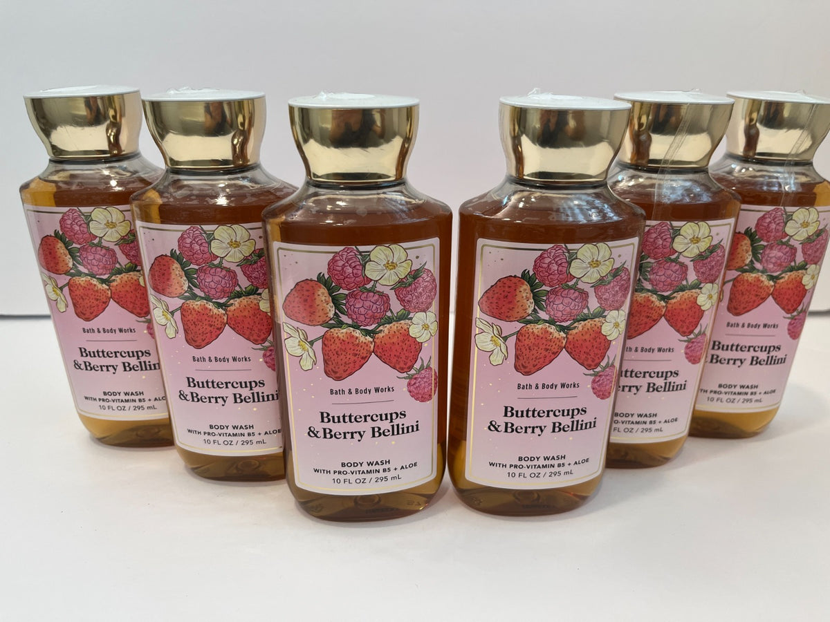 Buttercups & Berry Bellini Body Wash - 6 Pack (10 oz each)