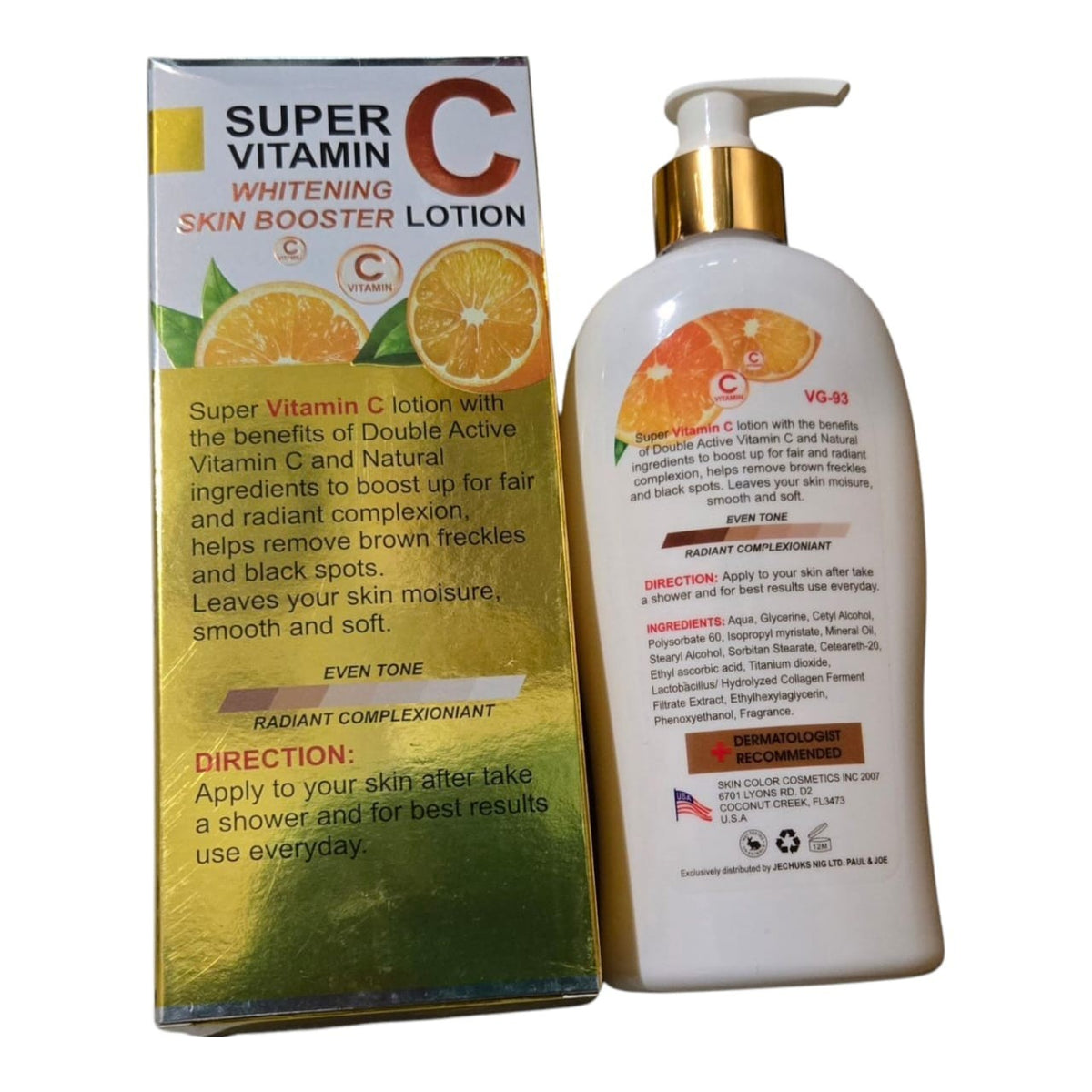 Vitamin C Skin Brightening Lotion 400ml - Even Tone & Whitening Serum
