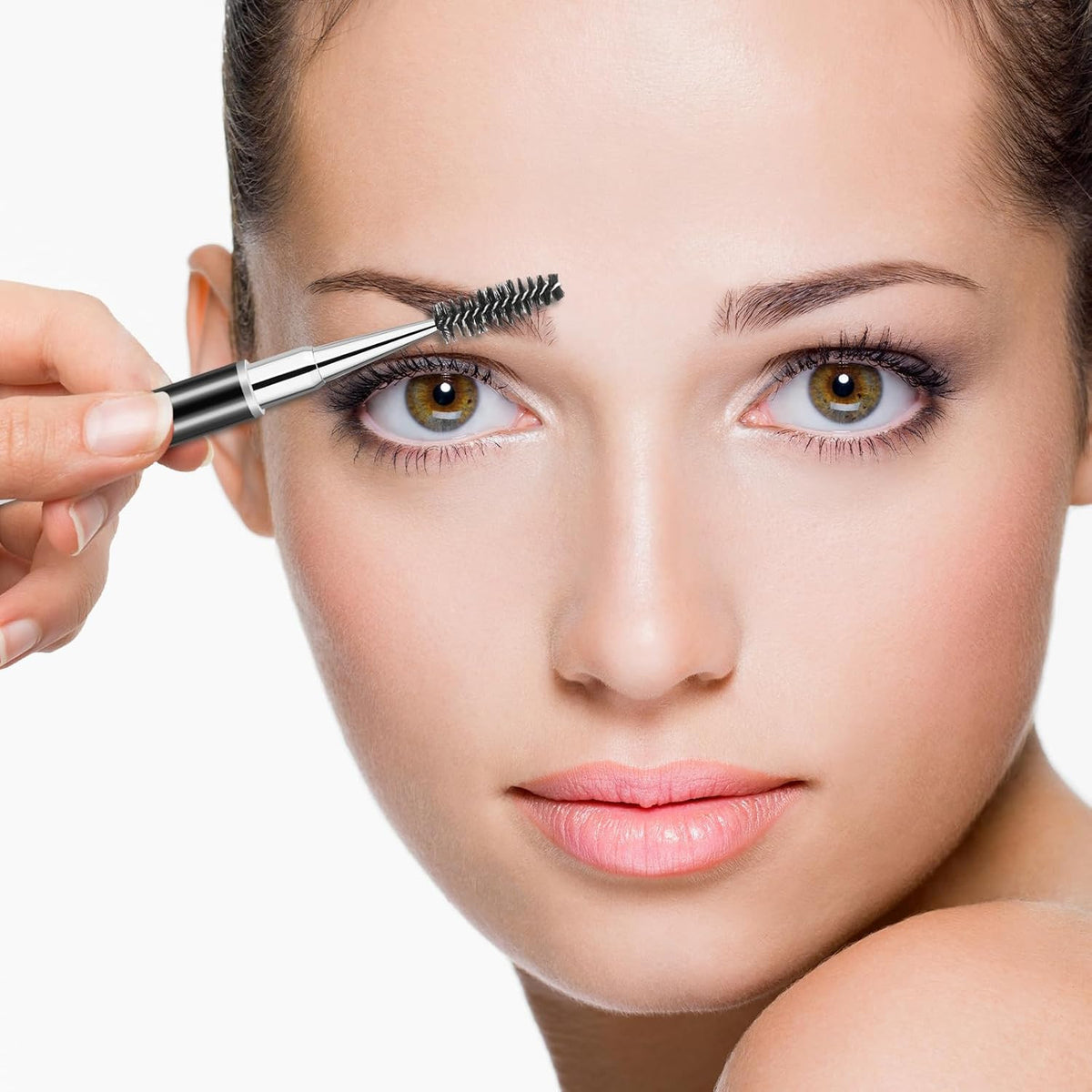 4PCS Reusable Eyelash & Eyebrow Spoolie Brushes with Cap for Makeup & Lash Extensions