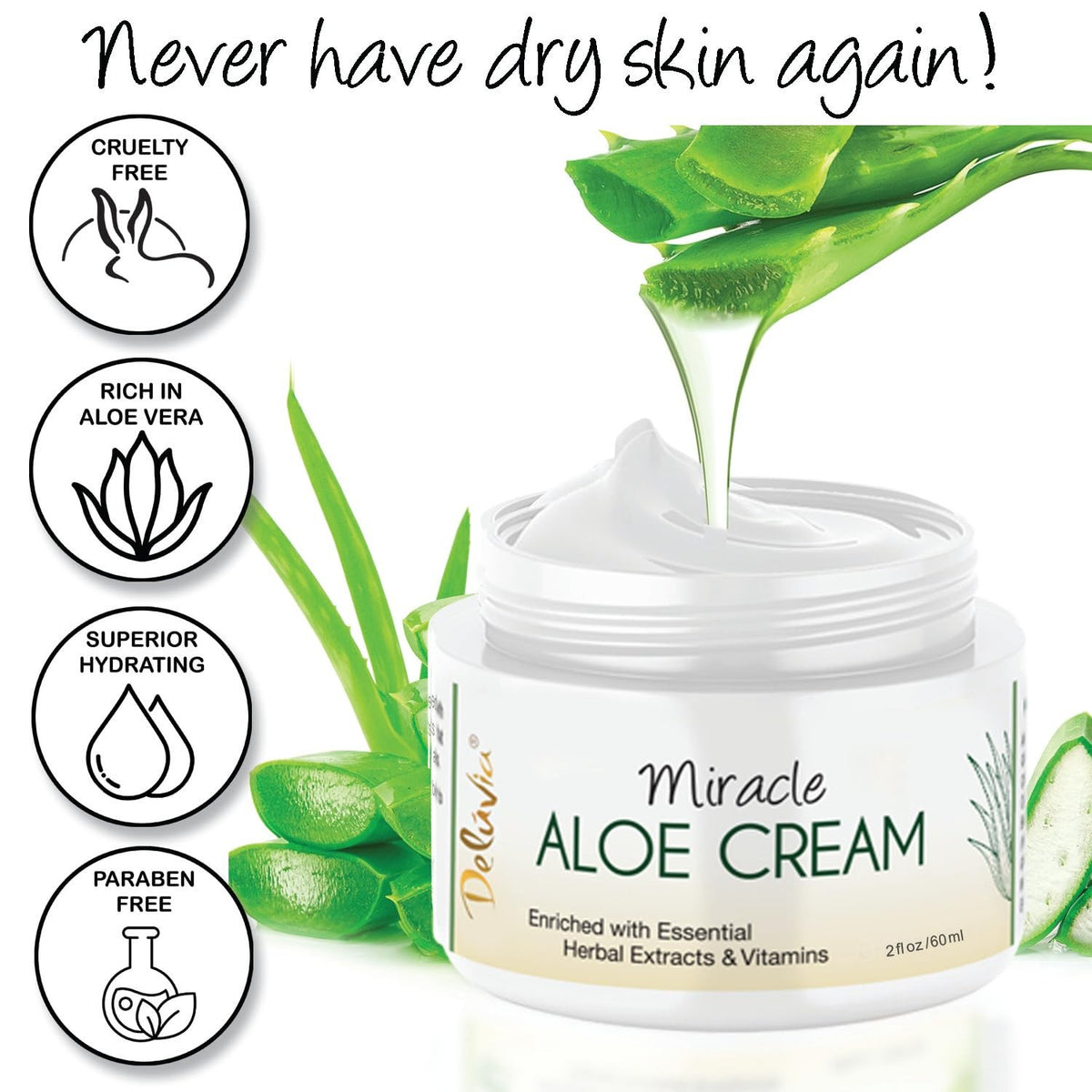 Aloe Vera Face & Body Moisturizer with Vitamin E - 2 oz