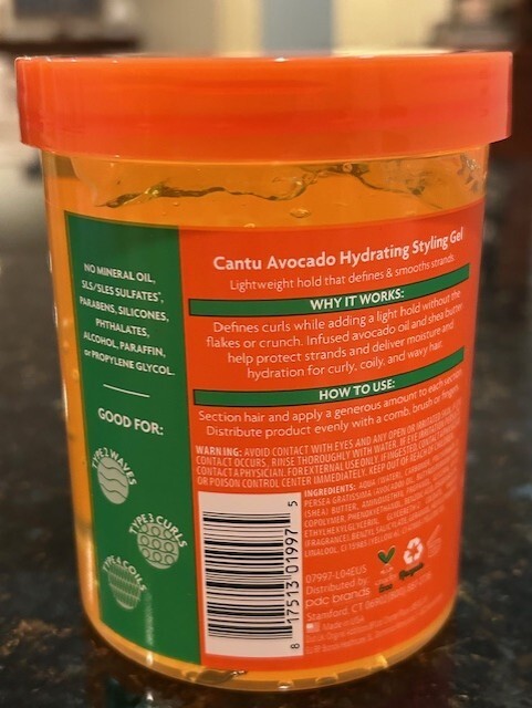 Hydrating Styling Gel for Curly Wavy Coily Hair - 18.5oz Lot of 2