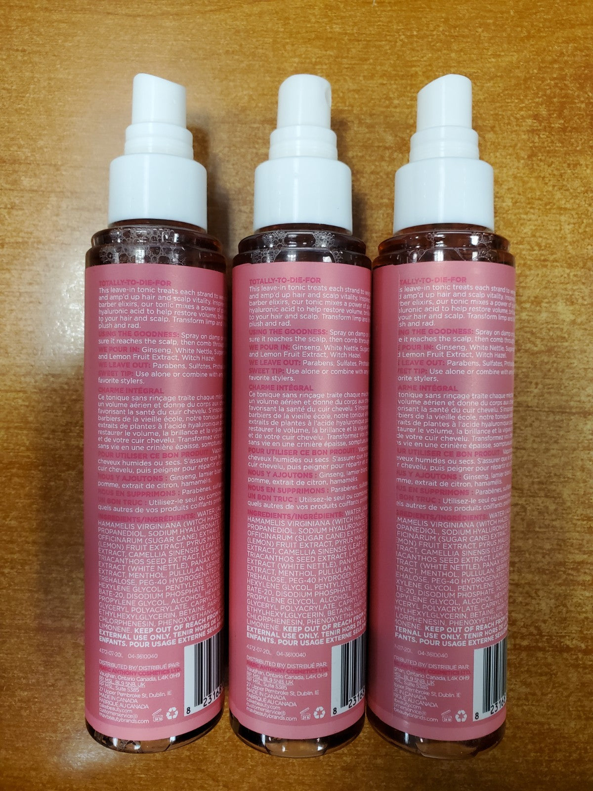 Thickening Leave-In Hair Tonic - 3 Pack, 4 oz. No Lids - Hair Volumizer & Vitality Boost