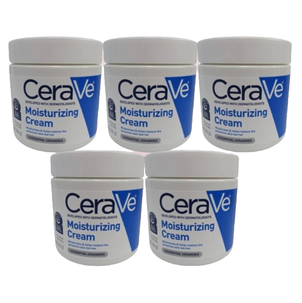 Moisturizing Cream for Face & Body - Normal to Dry Skin, 16 oz (5 Pack)
