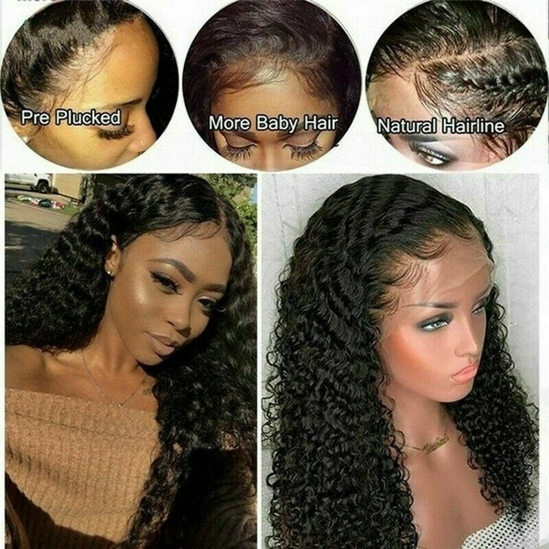 18 Inch Lace Front Human Hair Wigs Pre Plucked Wavy Brazilian Wig