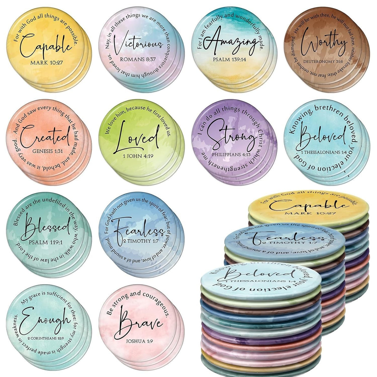 Mother's Day Christian Gift Mini Compact Mirrors for Women - Bible Set