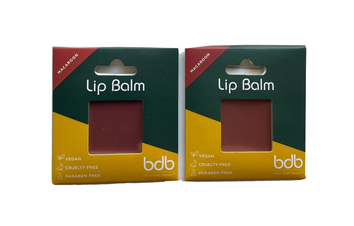 Lip Balm Set - Macaroon Flavor, Pack of 2 for Soft Hydrated Lips