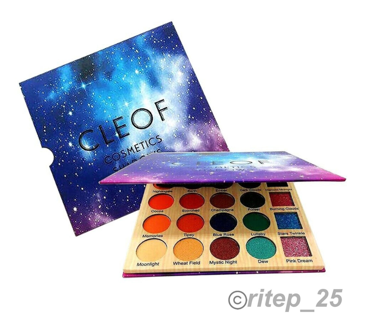 25 Color Eyeshadow Palette with Shimmer & Matte Finishes - Long Lasting Makeup