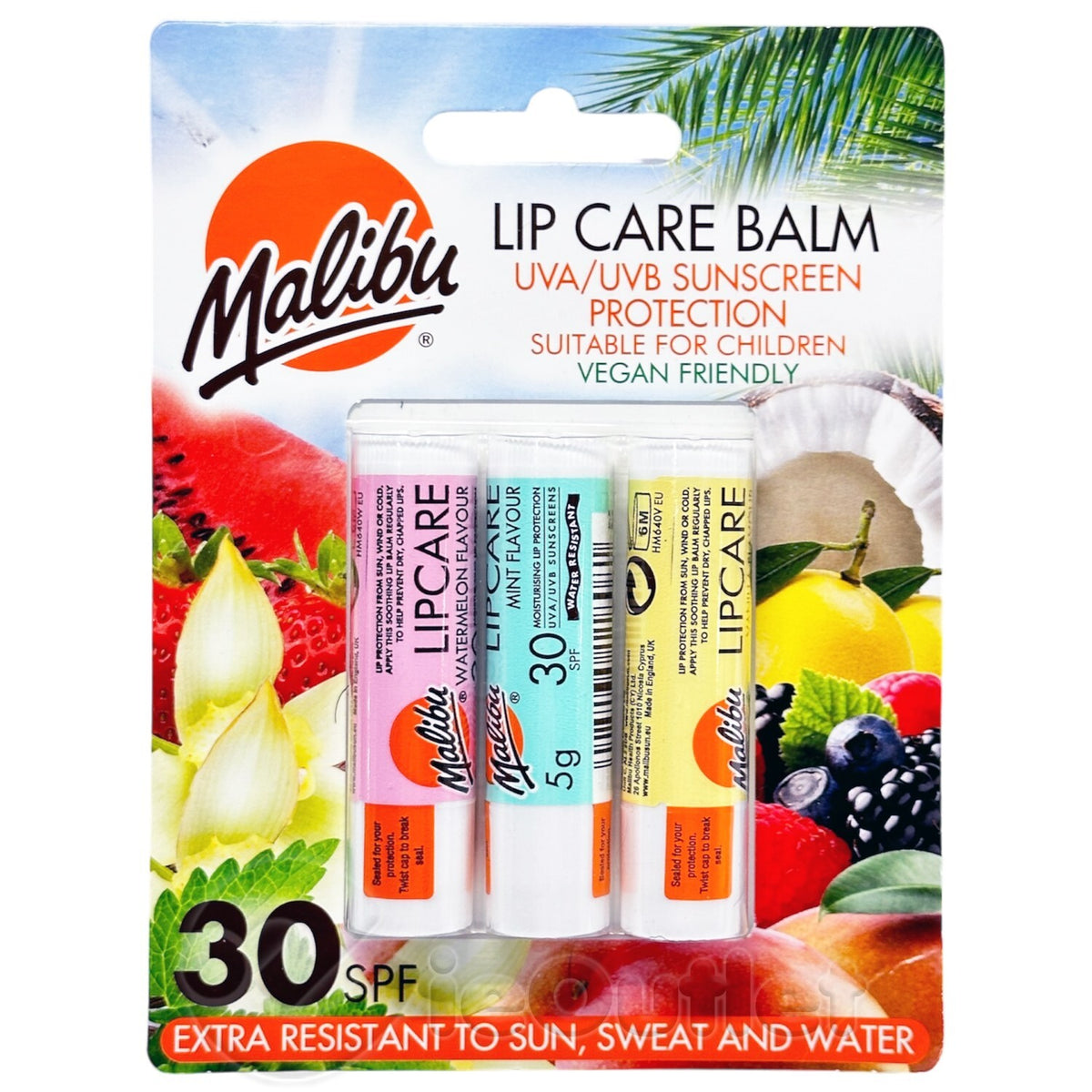SPF 30 Moisturizing Lip Balm Pack - UV Protection & Hydration Trio