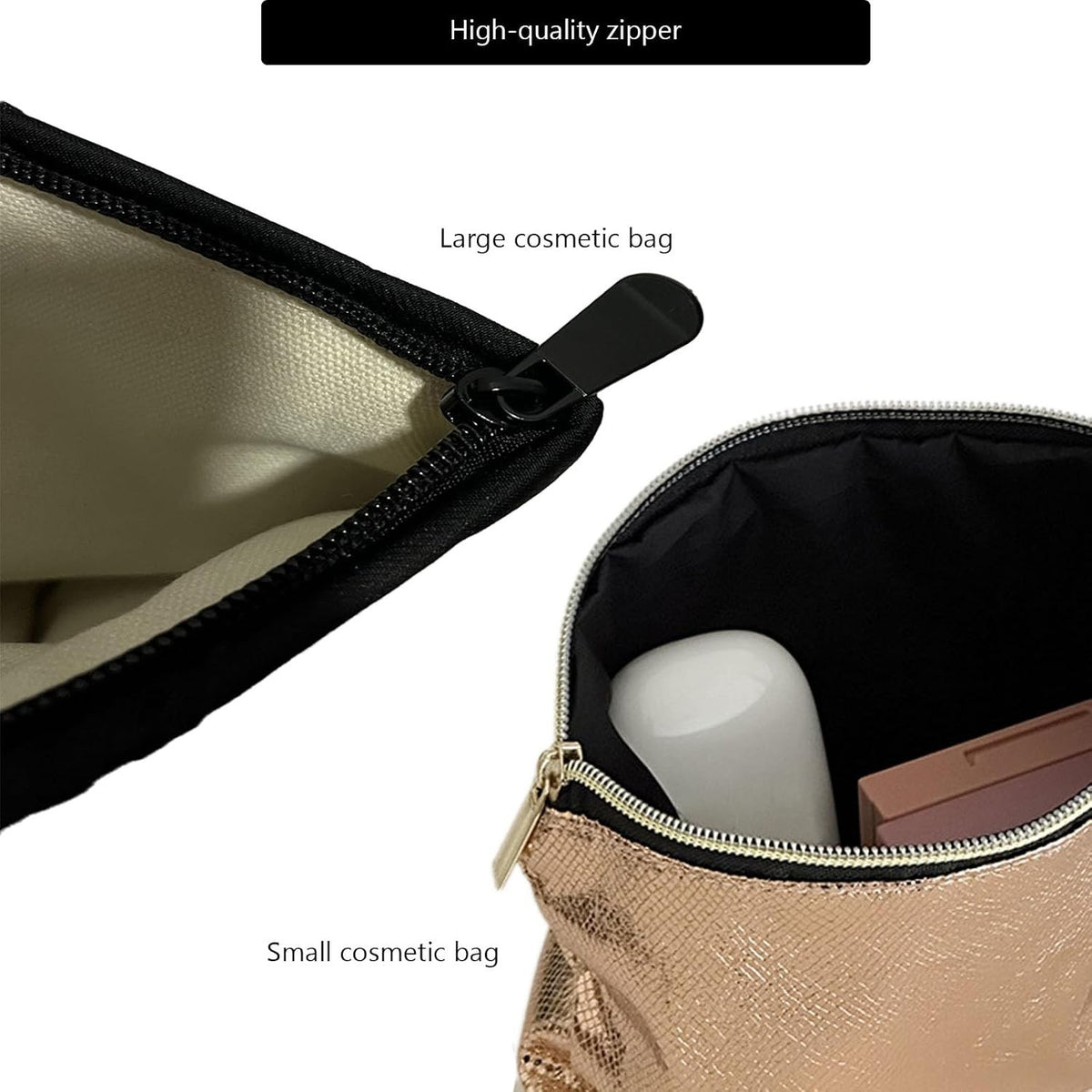 Large Capacity Travel Makeup Bag Set for Women - Waterproof PU Cosmetic Bags