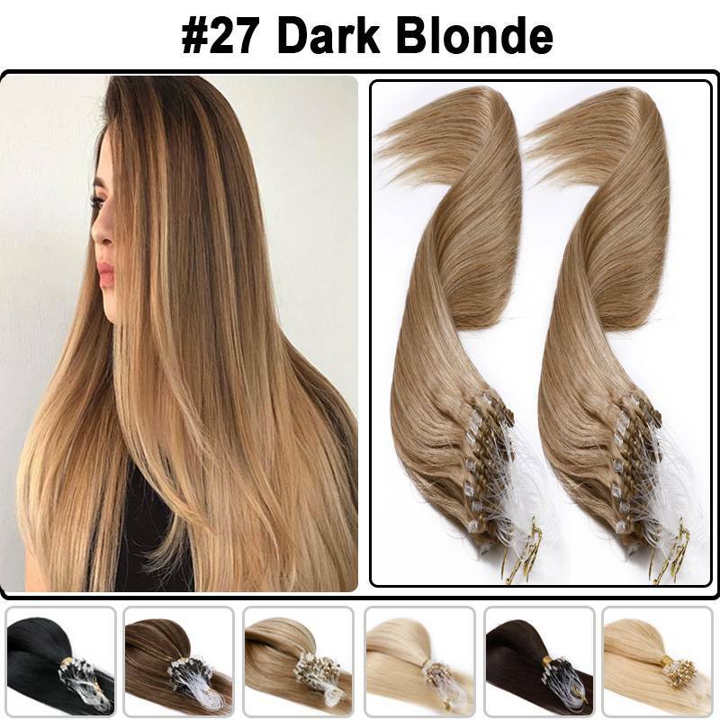 Micro Ring Hair Extensions 200G Human Remy Loop Bead Tip Hair Piece