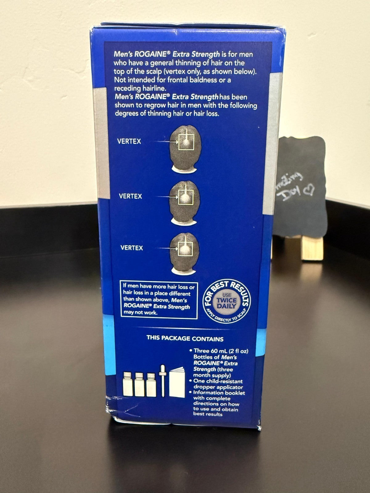 Rogaine Extra Strength 5% Minoxidil Topical Solution Men 3 Month