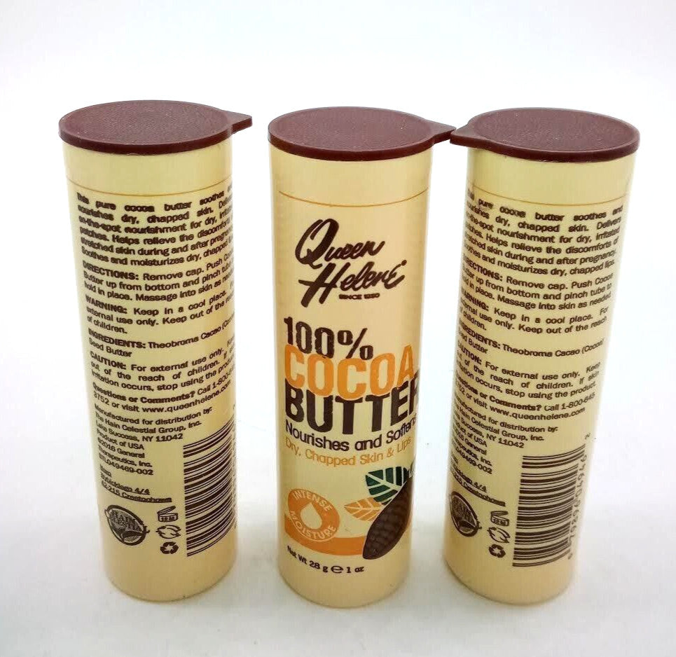 Queen Helene 100% Cocoa Butter Sticks Nourishes Softens Lips & Skin