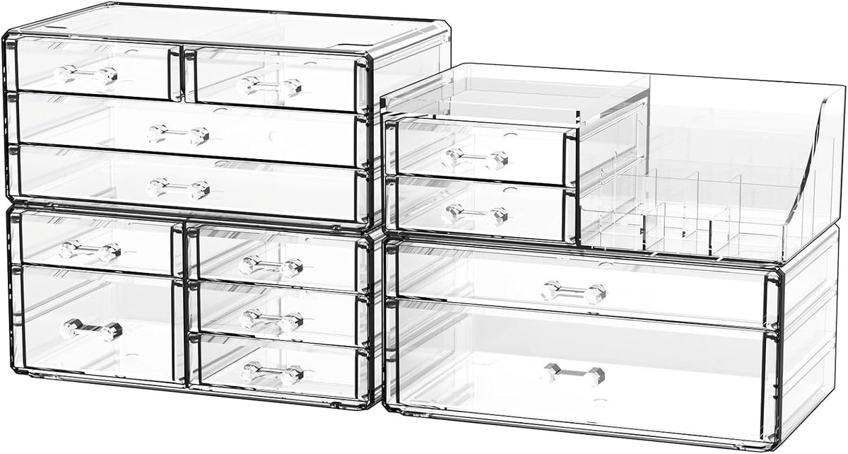 13-Drawer Makeup Organizer for Vanity and Skincare Storage