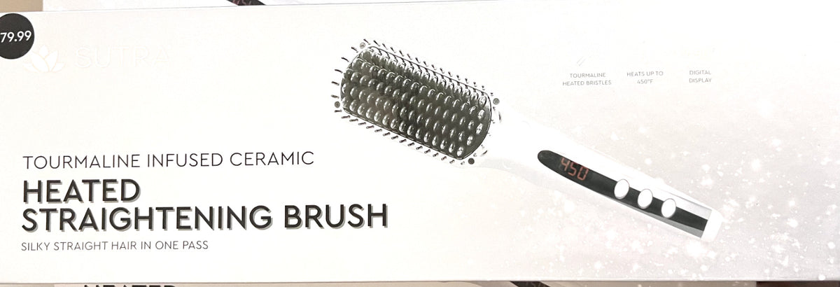 Heated Straightening Brush with Ceramic Bristles, 450° – Sutra Limited Edition