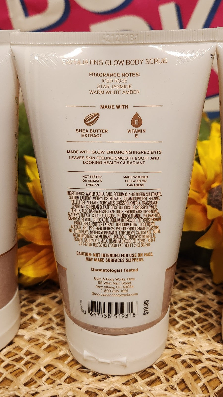 Bath & Body Works PURE WONDER Exfoliating Glow Scrub 8 oz. Lot of 4