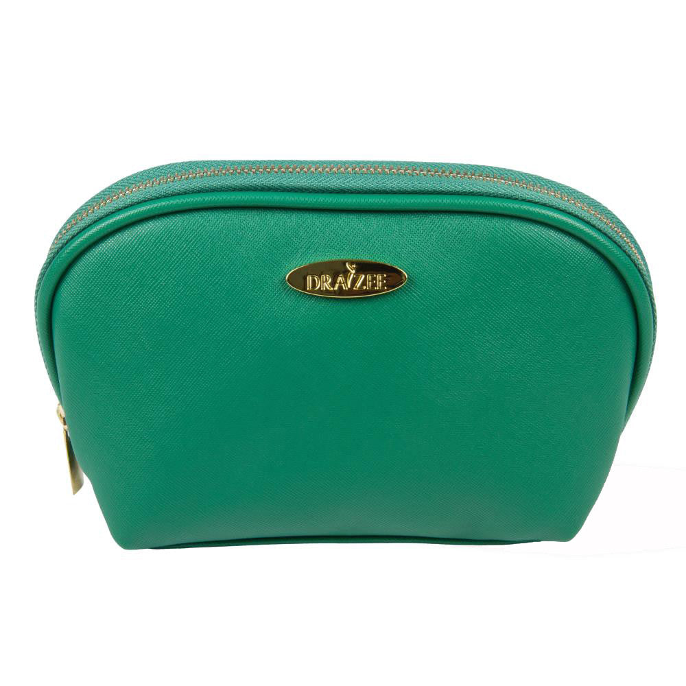6-Piece Makeup Brush Set with Sea Green Cosmetic Travel Bag