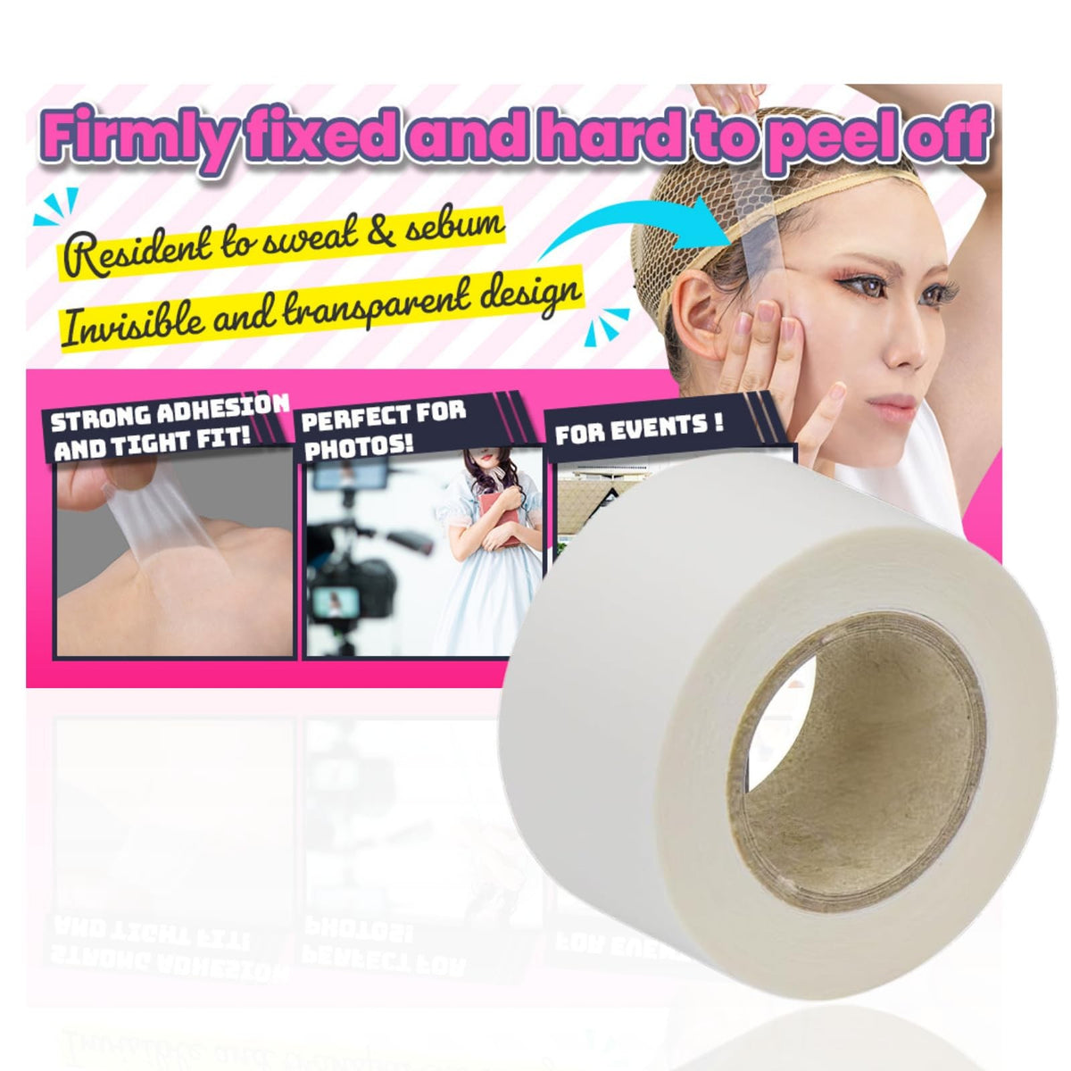 Cosplay Face Lift Tape - Invisible, Medical-Grade