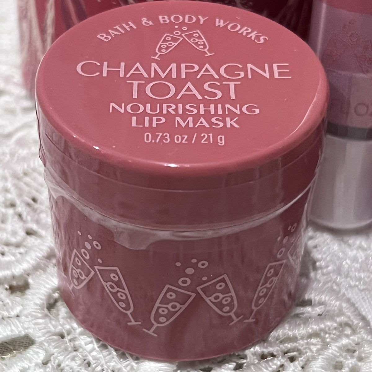 Lip Gloss, Lip Scrub & Lip Mask Gift Set - Champagne Toast 3 Piece