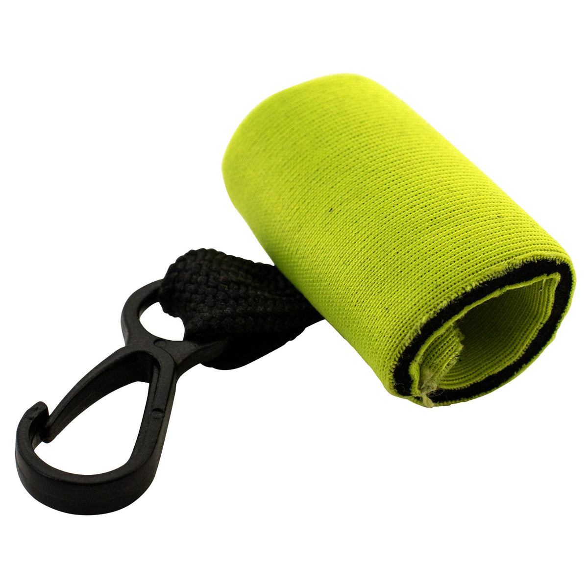 Green Lip Balm Holder Clip - Neoprene Lipstick Holster Keychain