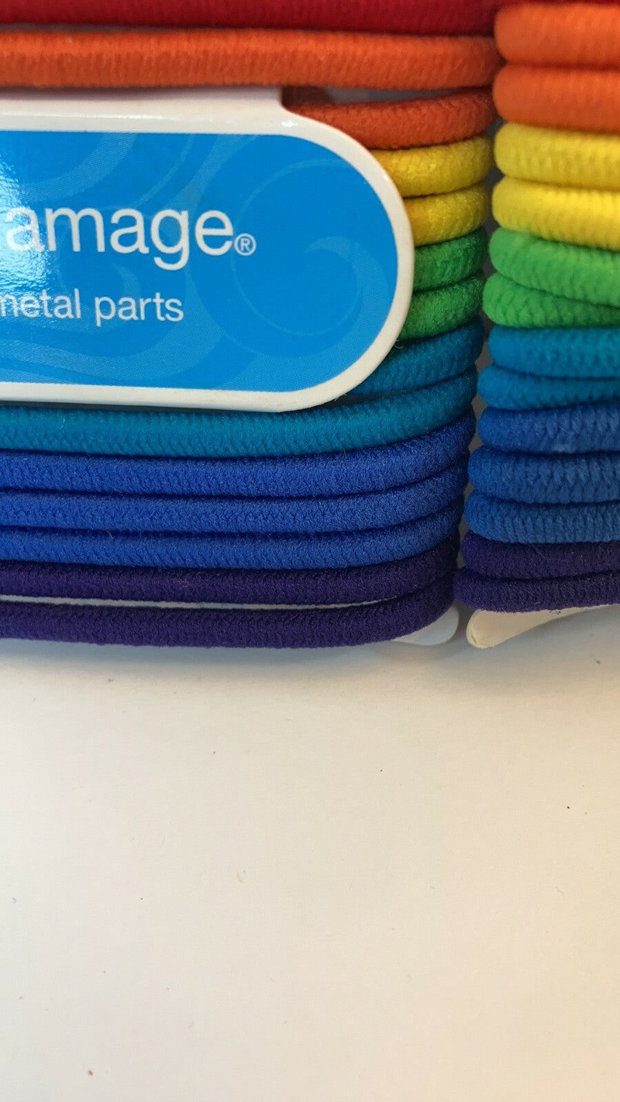 Scunci Hair Ties Ponytail Elastics No Metal Rainbow Pink Red Orange