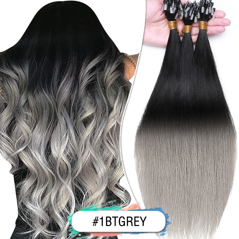 Micro Loop Ring Beads Hair Extensions 100% Remy Human Hair Full Head