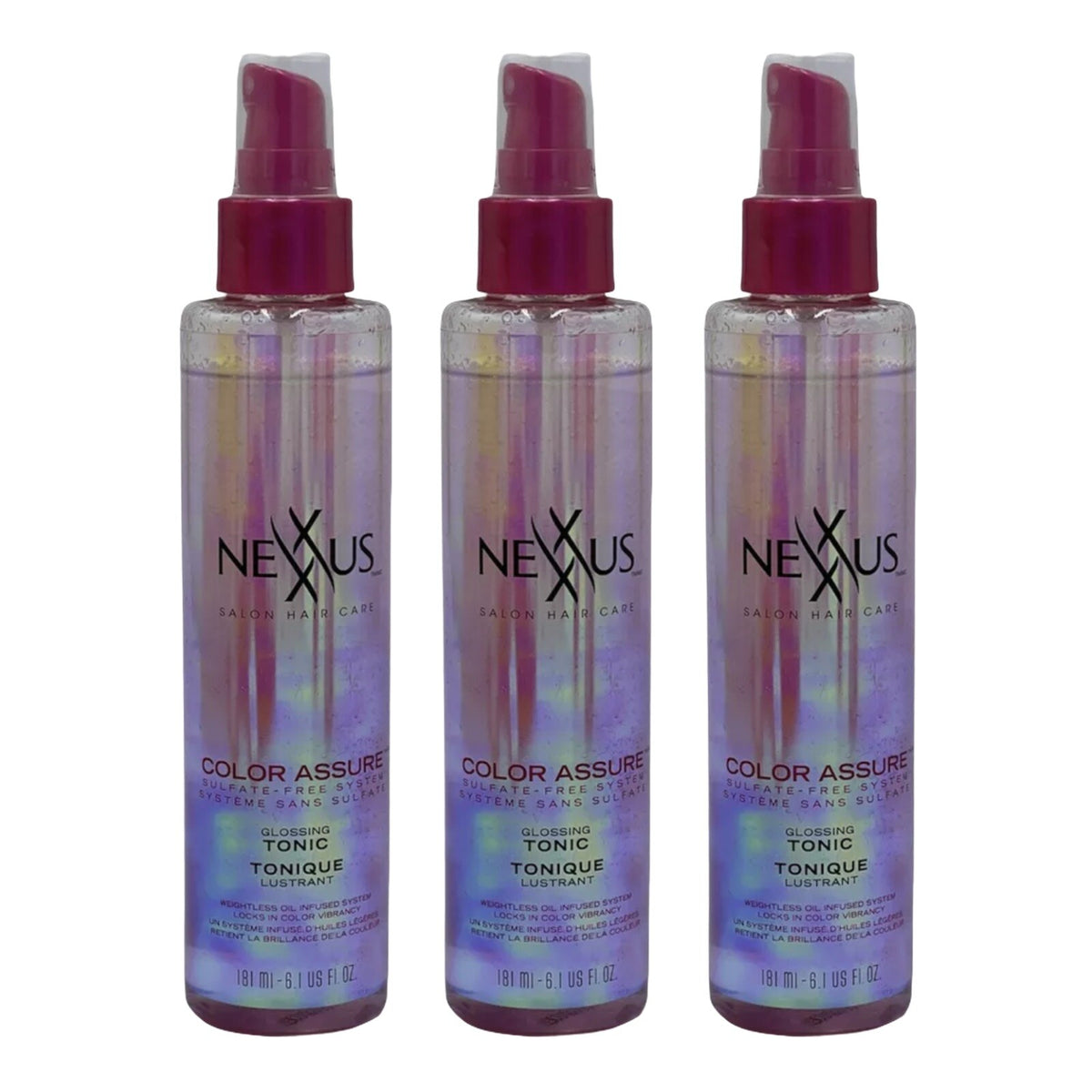 3 Pack Color-Safe Glossing Tonic for Color Treated Hair - 6.1 oz
