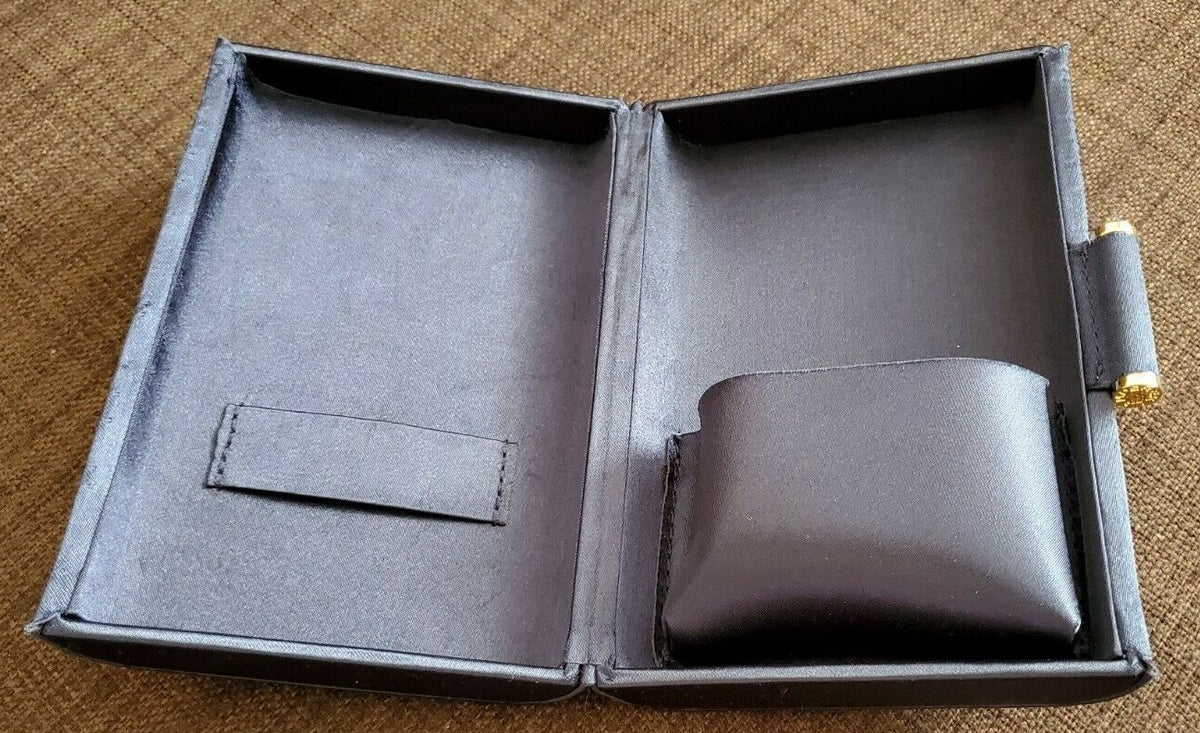 Small Rectangle Cosmetic Bag - Blue Travel Makeup Organizer