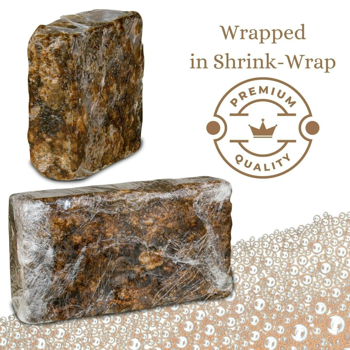 Organic African Black Soap Bar 6oz for Face, Body & Hair - Natural Ghana Soap