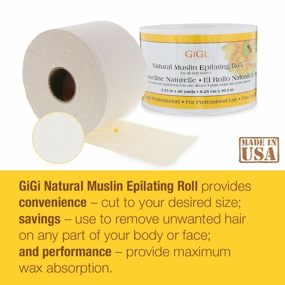 Natural Muslin Roll 3.25" x 40 Yards Hair Removal
