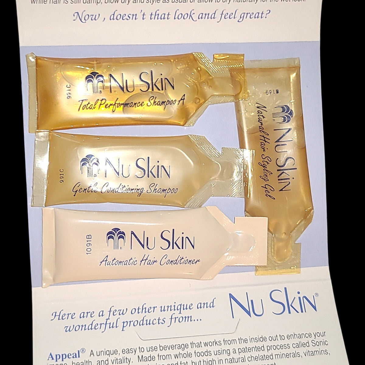 Vintage 1992 Nu Skin Hair Care Sample Kit NOS Rare Shampoo