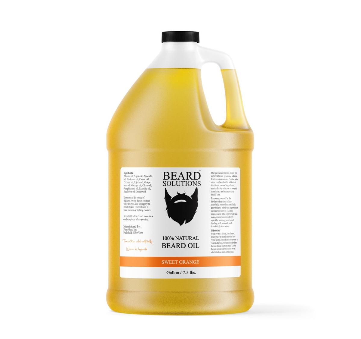Natural Beard Oil Gallon - Bulk 7.5 lbs Men’s Hair Growth & Nourishing Serum