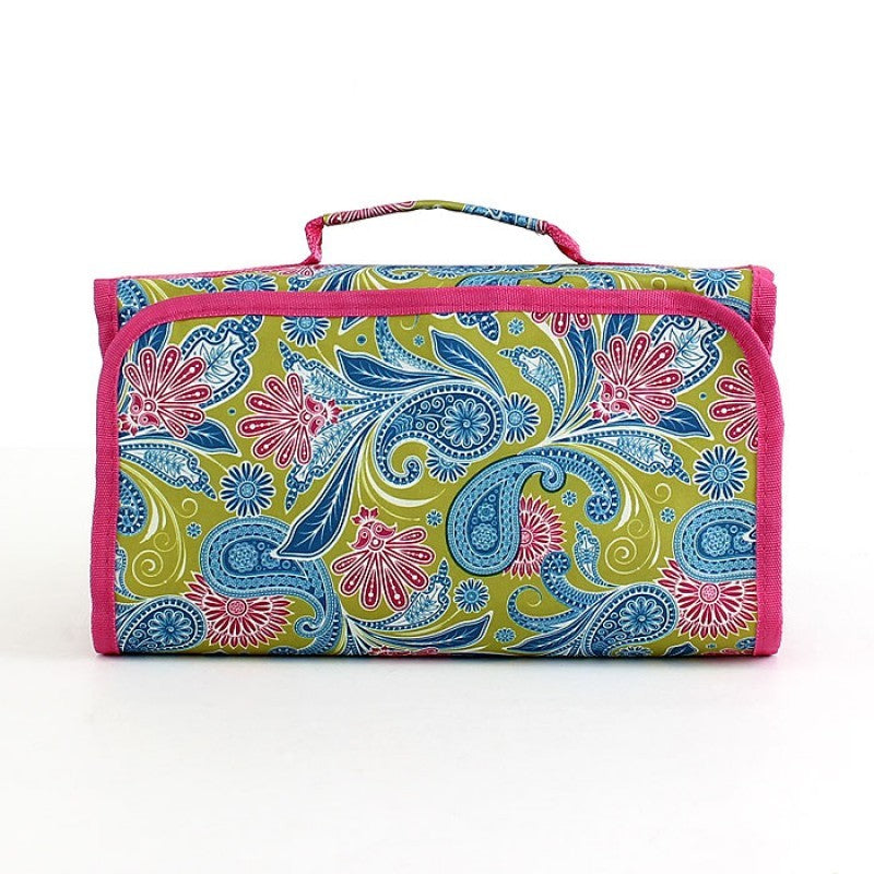 Travel Cosmetic Bag Organizer Pouch with Hanging Hook & Multiple Pockets