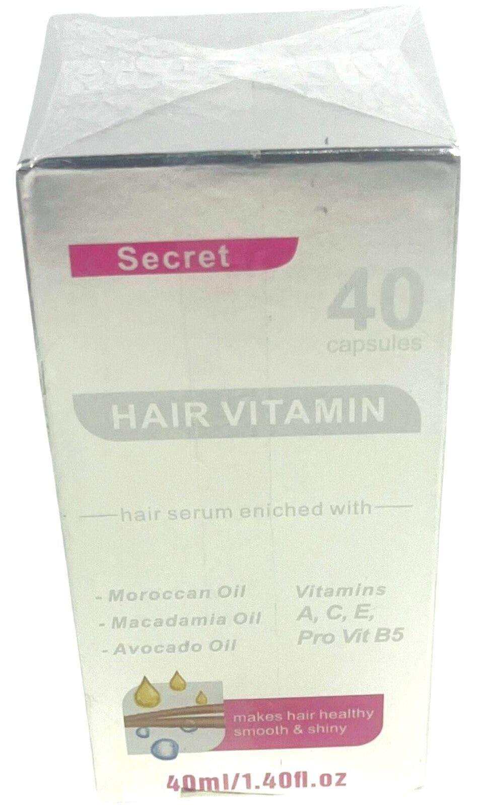Hair Vitamin Capsules with Vitamins for Hair Growth and Health - 40 Count
