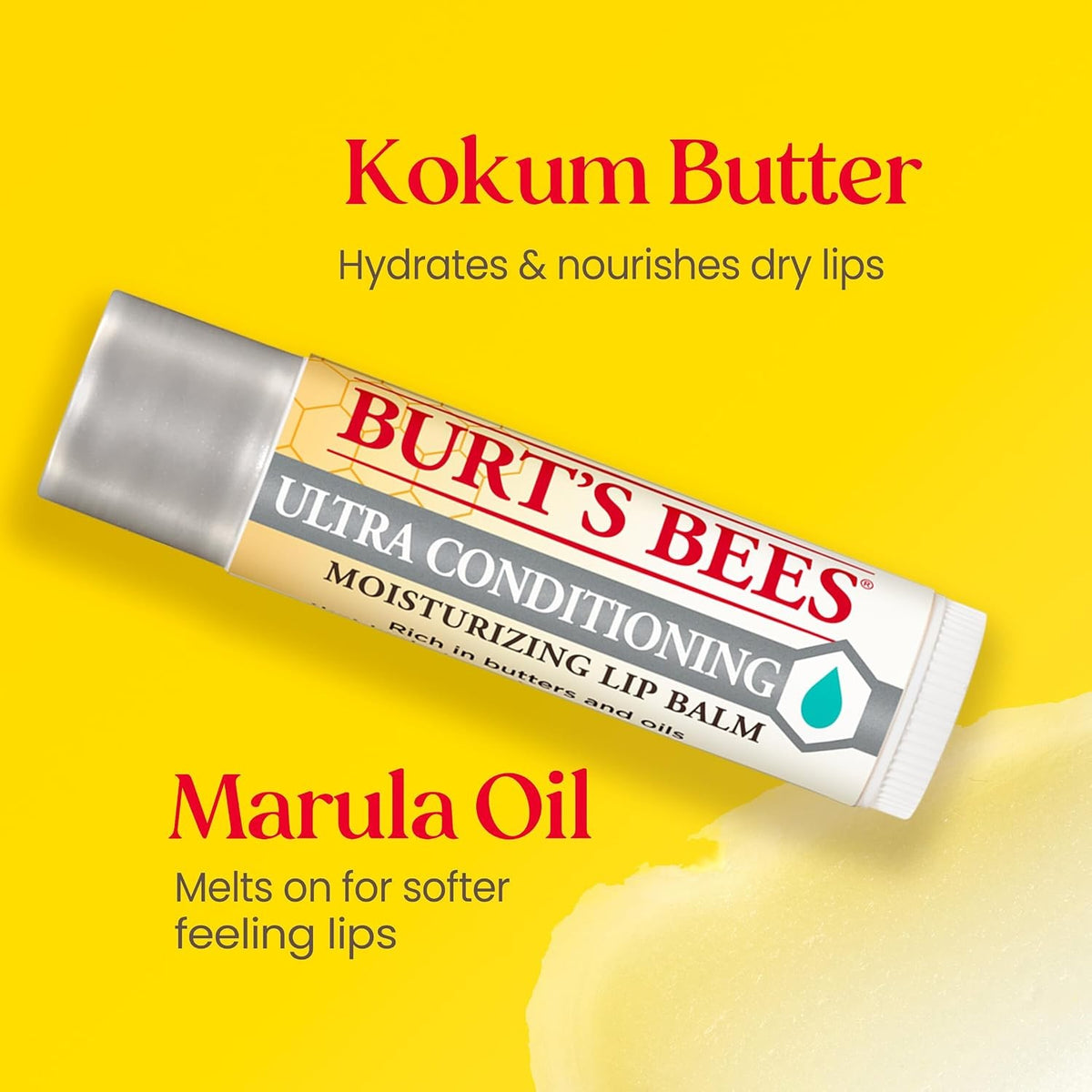 Natural Hydrating Lip Balm Set - Ultra Conditioning Moisturizer, 2 Tubes