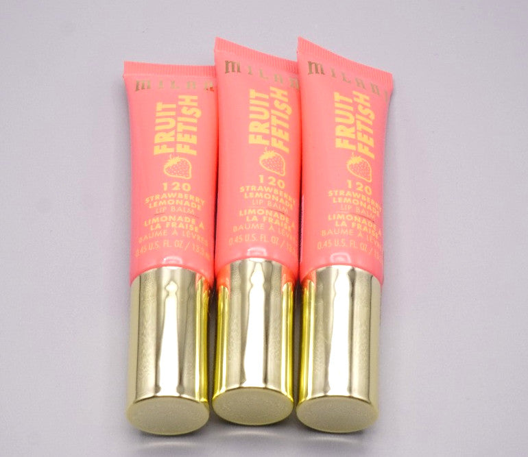 Milani Tinted Lip Balm Pack of 3 - Strawberry Lemonade Hydrating Lip Treatment