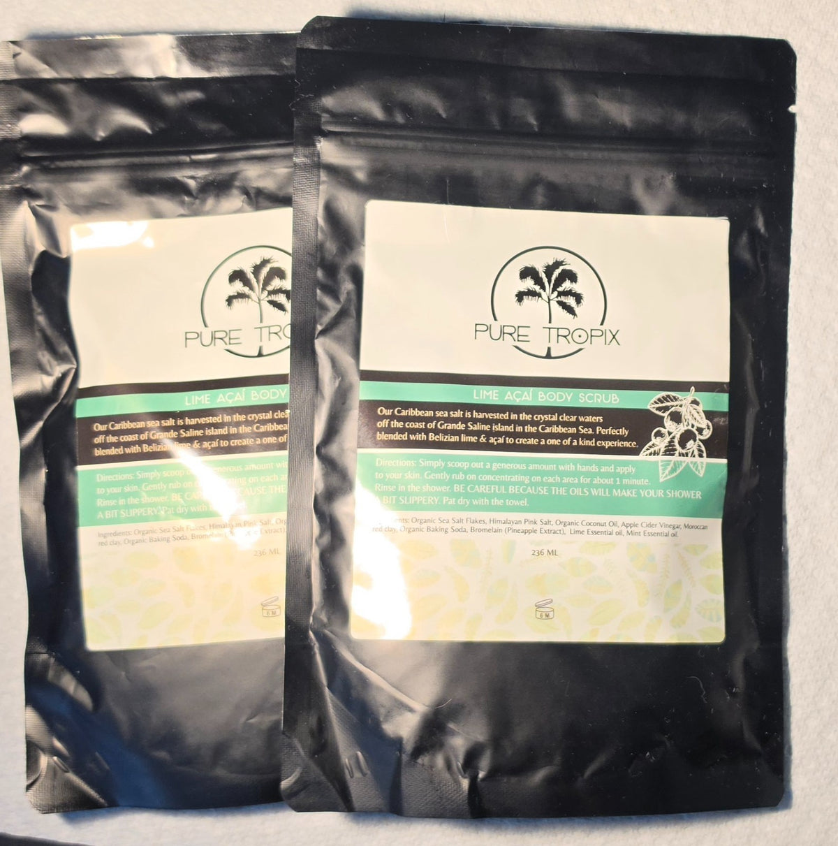 2-PackPure Tropix Lime Acai Body Scrub.Perfectly Blended w/Belizian &