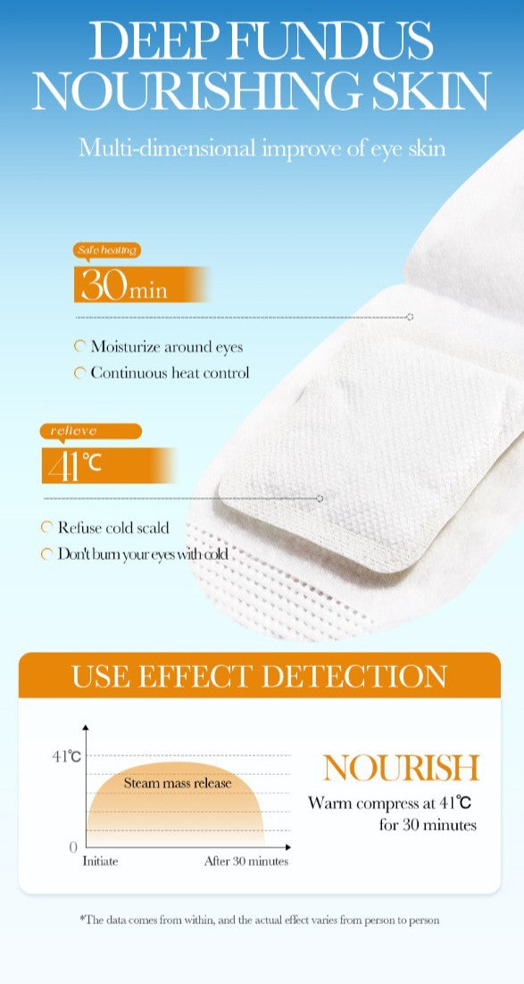 Self-Warming Chamomile Steam Eye Masks for Relaxation and Dry Eye Relief - Pack of 10