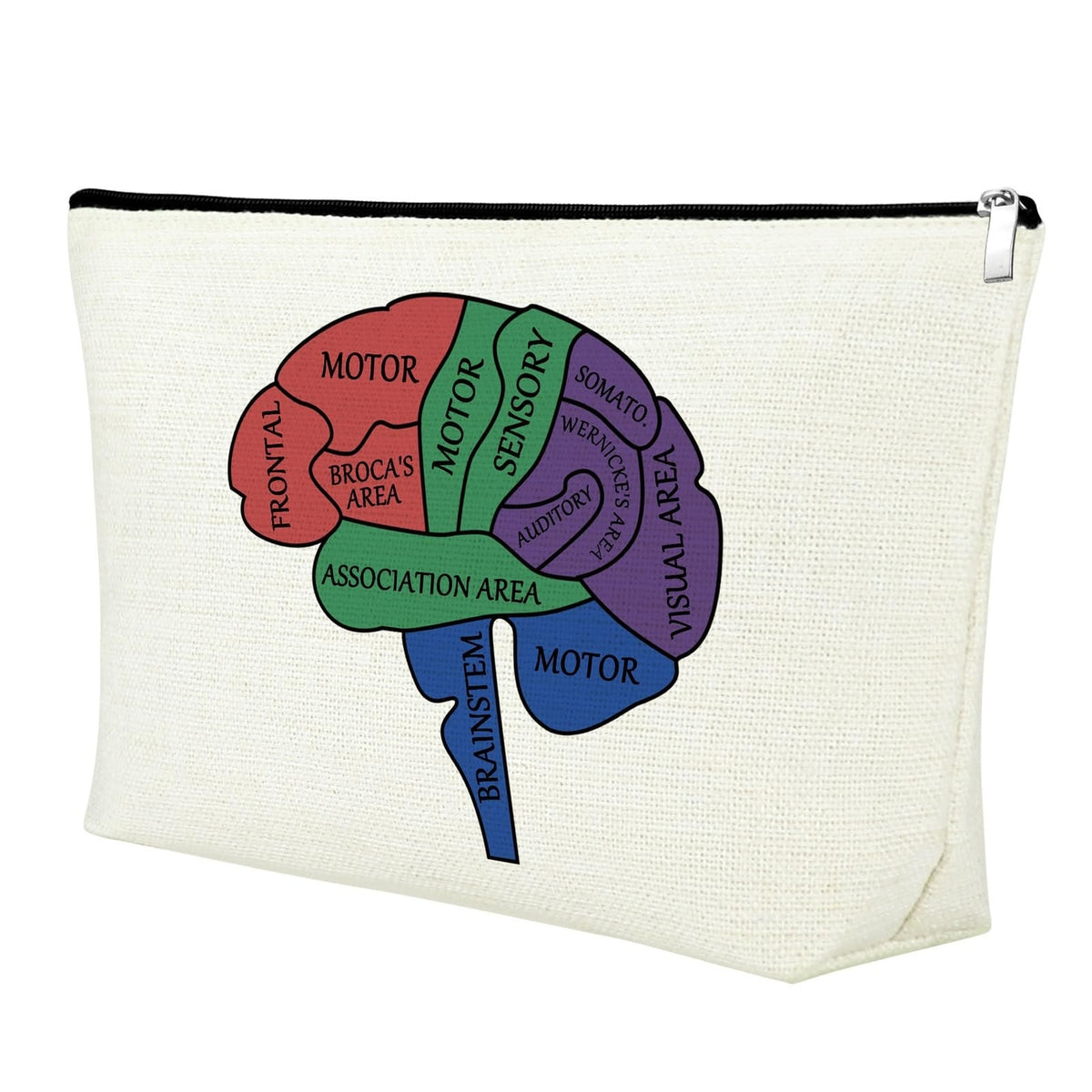 Neurologist Makeup Bag Brain Anatomy Gift Travel Cosmetic Pouch