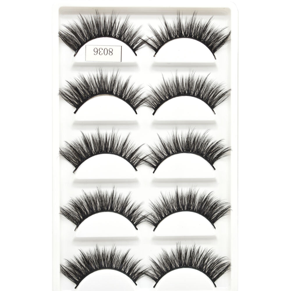 False Eyelashes 3D Mink Style Full Strip Lashes Natural Glam Reusable