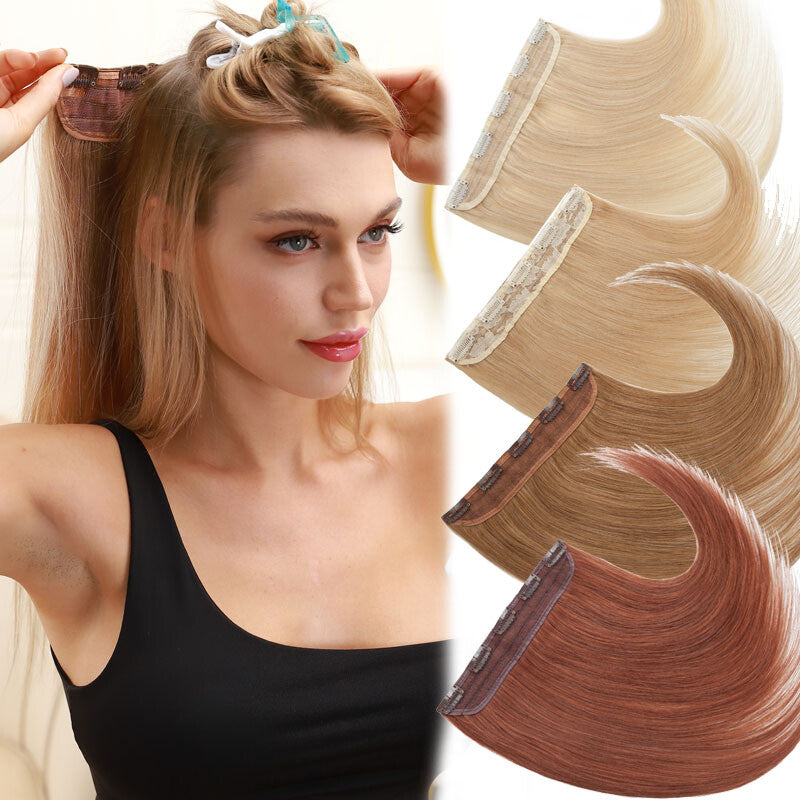 Thick Clip-In Human Hair Extensions Full Head Remy Weft - Various Lengths & Colors